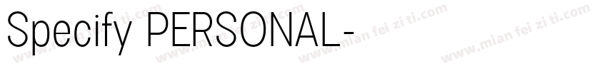 Specify PERSONAL字体转换